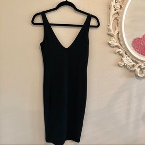 BRAND NEW V Neck Sleeveless Black Dress